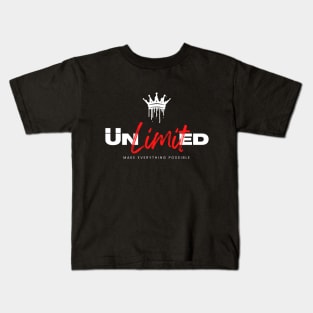 Unlimited Love, Power. Make everything possible Kids T-Shirt